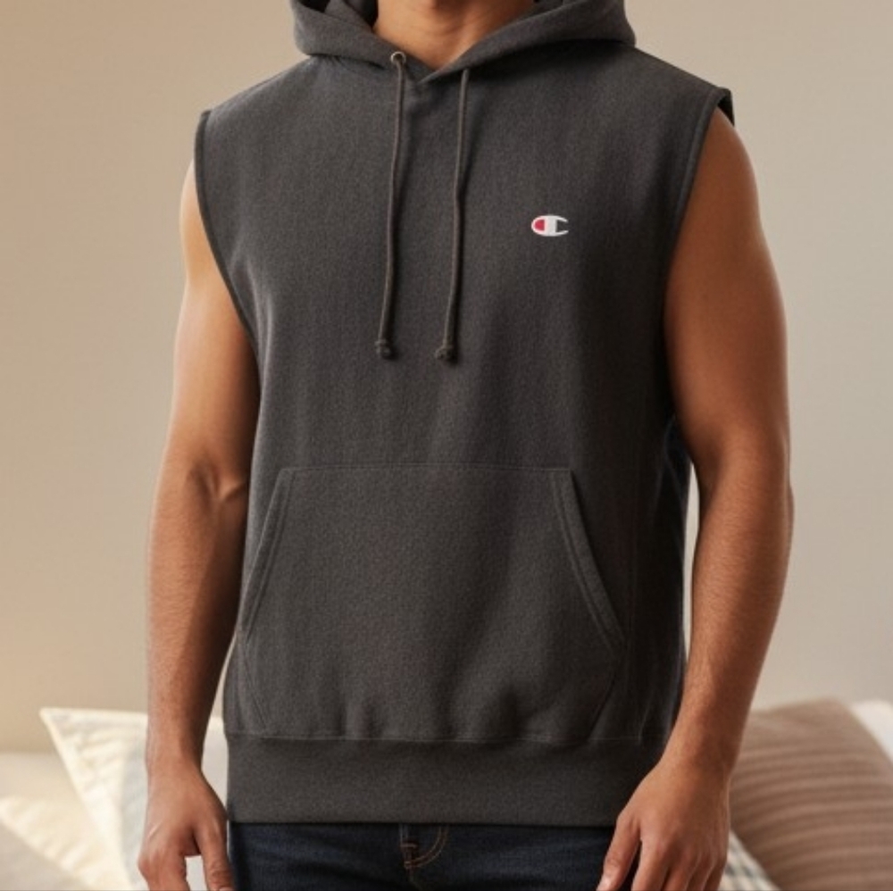 90s Vintage Champion Reverse weave hooded sweatshirt‎ Men's Vest Size Small